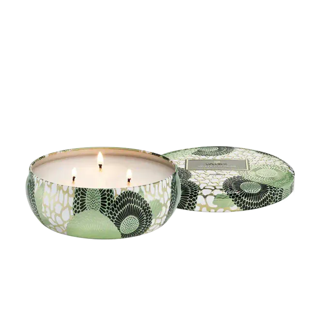 Hovedbilde Voluspa White Cypress Seasonal 3 Wick Tin Candle