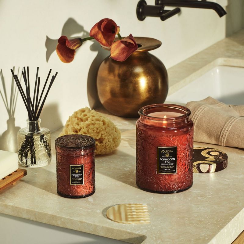 Voluspa Forbidden Fig Large Jar Candle 100timer