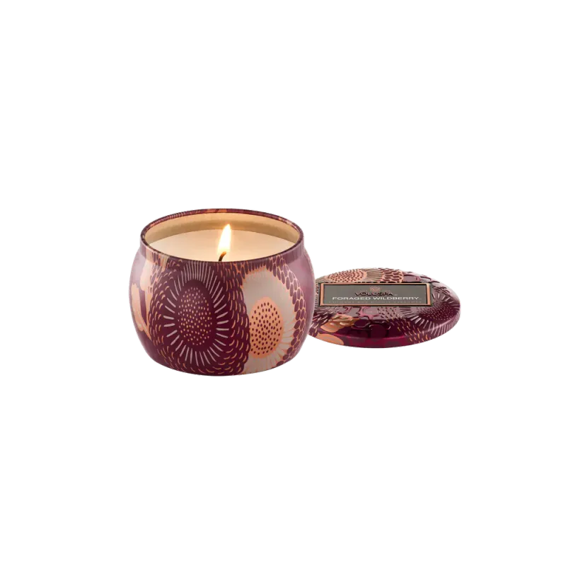 Voluspa Foraged Wildberry Mini Tin Candle 25timer