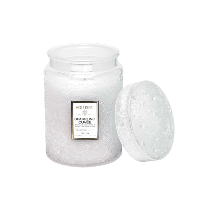 Voluspa Sparkling Cuvée Large Glass Jar 100timer