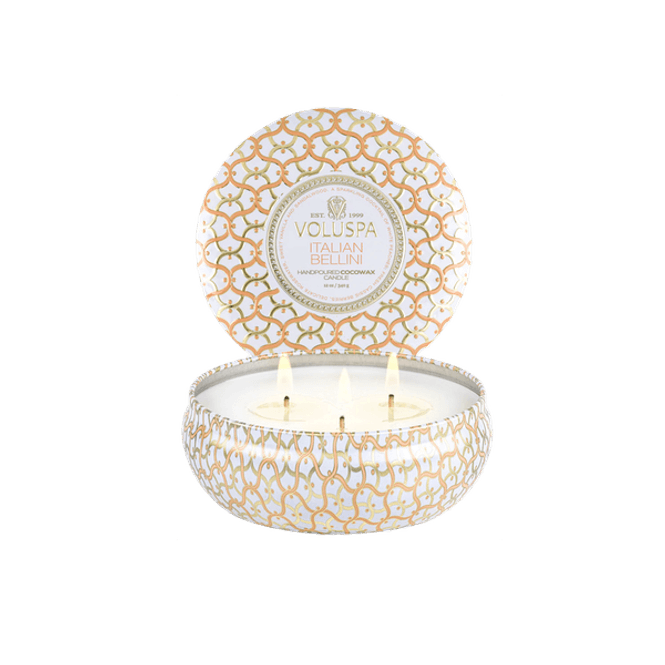 Hovedbilde Voluspa Italian Bellini 3-Wick Tin Candle 40timer