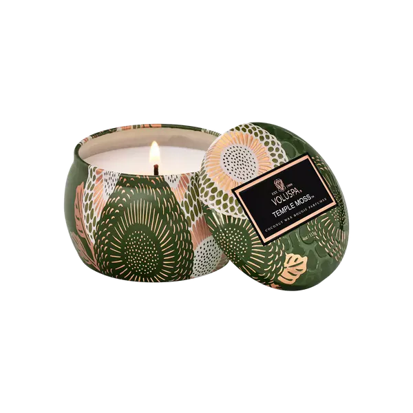 Voluspa Temple Moss Mini Tin Candle 25timer