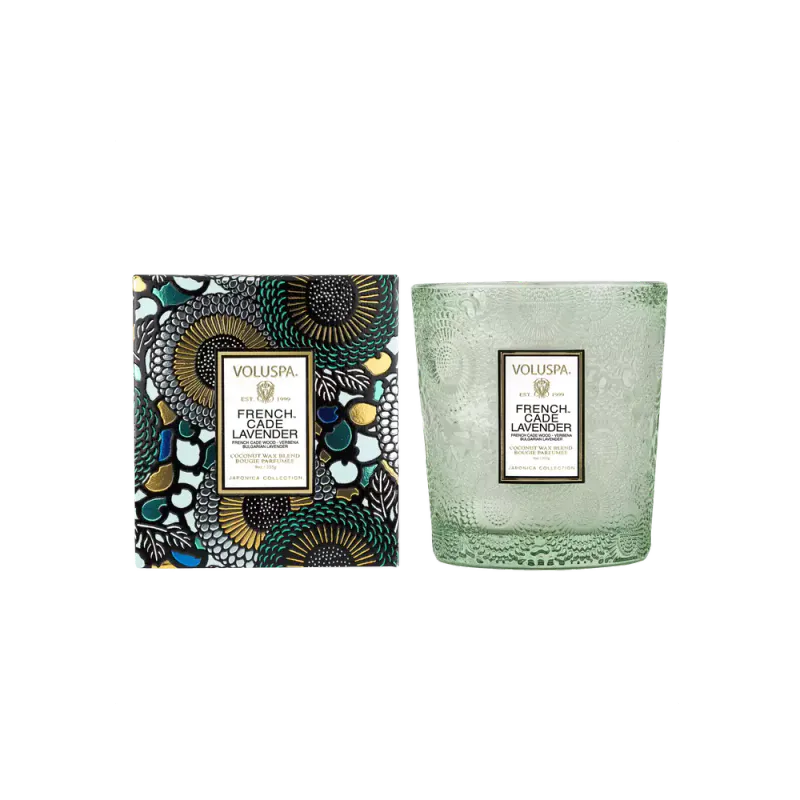 Voluspa French Cade & Lavender Classic Boxed Candle 60timer