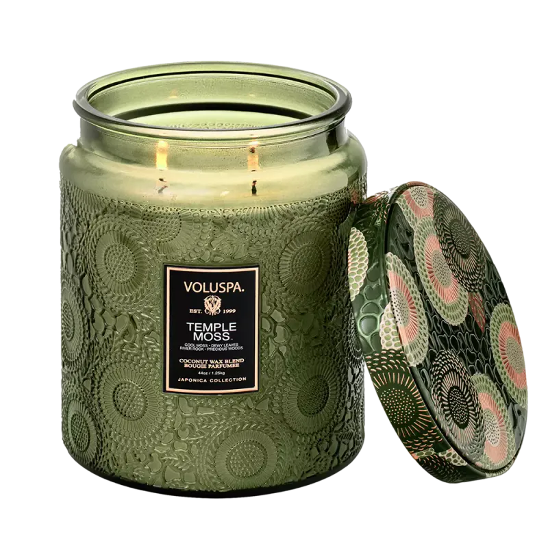 Voluspa Temple Moss LUXE Jar Candle 140timer