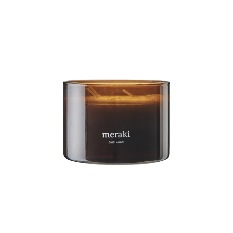 Meraki Scented Candle Dark Wood - Brown 340g