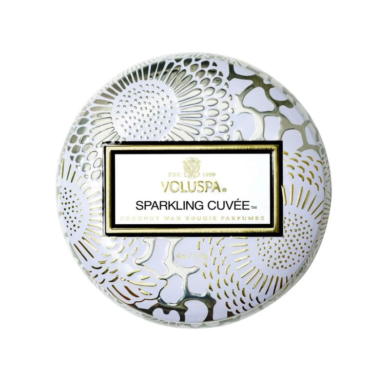 Voluspa Sparkling Cuvée Mini Tin Candle 25timer