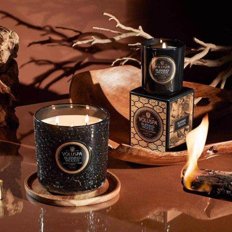 Voluspa Burning Woods Boxed Candle 60timer