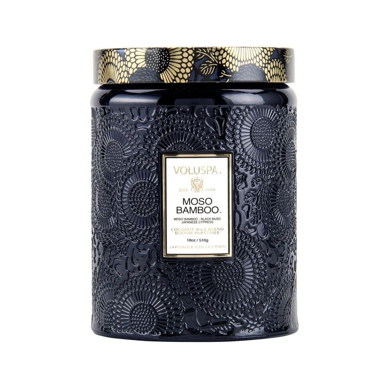 Voluspa Moso Bamboo Large Glass Jar 100timer