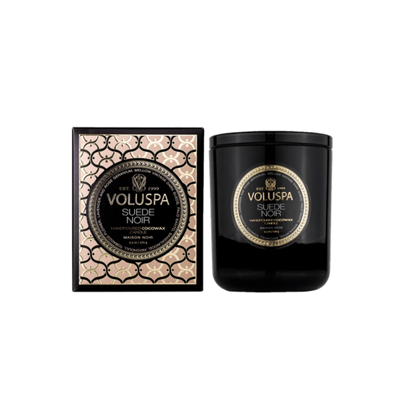 Voluspa Suede Noir Classic Boxed Candle 60timer
