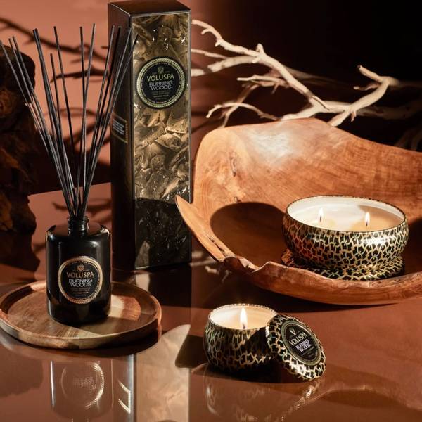Voluspa Burning Woods Boxed Candle 60timer